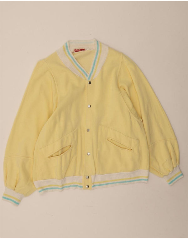 Giacca da tuta da uomo James Dillon grande in cotone color block giallo