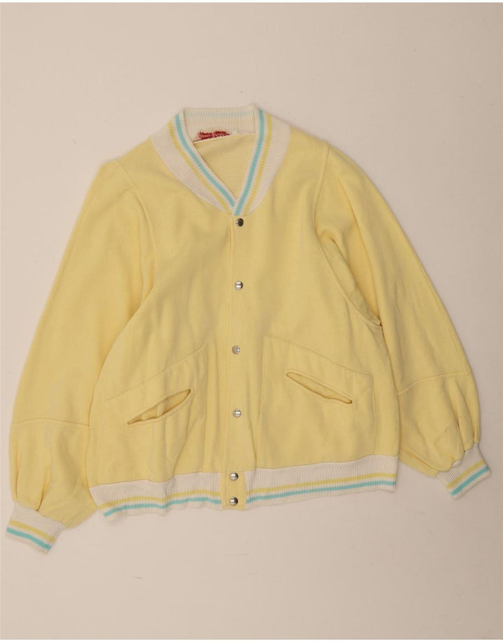 Giacca da tuta da uomo James Dillon grande in cotone color block giallo