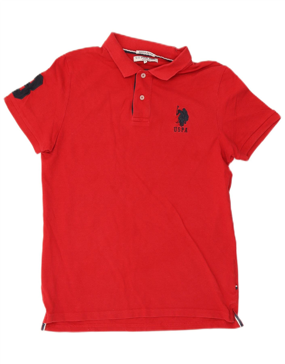Polo Assn. Camicia grafica da uomo vestibilità regolare in cotone rosso medio