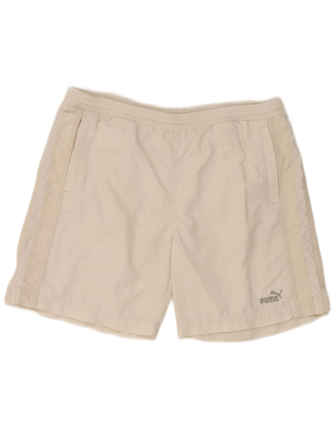 Pantaloncini sportivi da uomo Puma XL in nylon bianco
