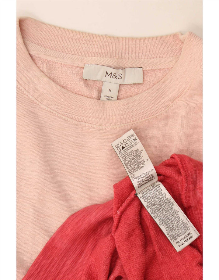Felpa da donna Marks & Spencer Jumper UK 14 Medium Pink Colourblock