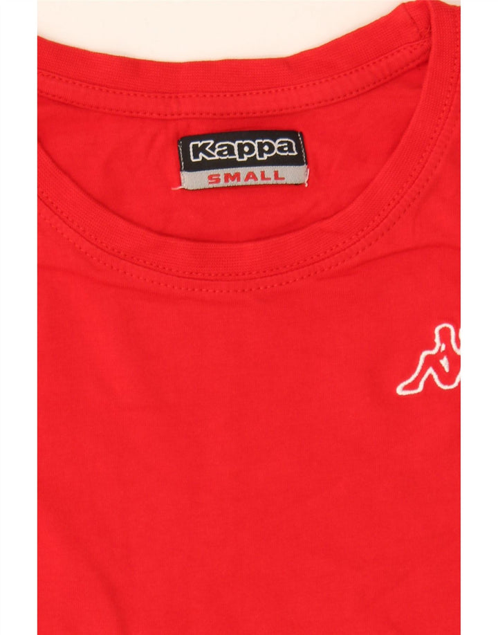 KAPPA Womens T-Shirt Top UK 10 Small Red Cotton Vintage Kappa and Second-Hand Kappa from Messina Hembry 