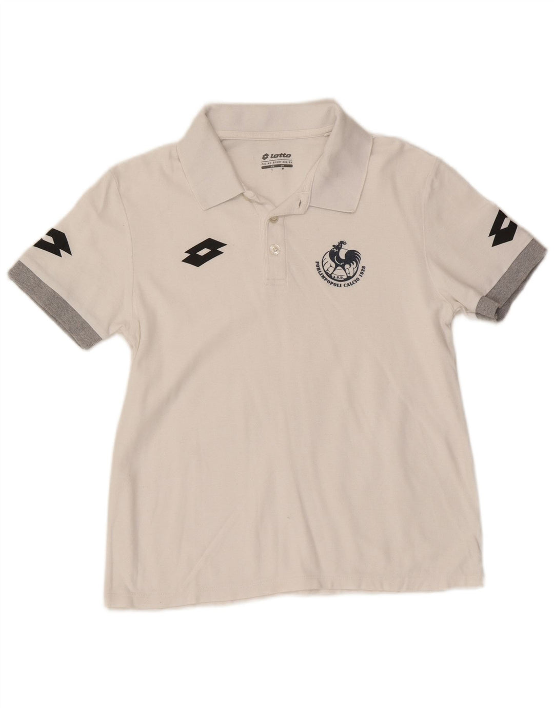 Polo grafica da uomo Lotto bianca media