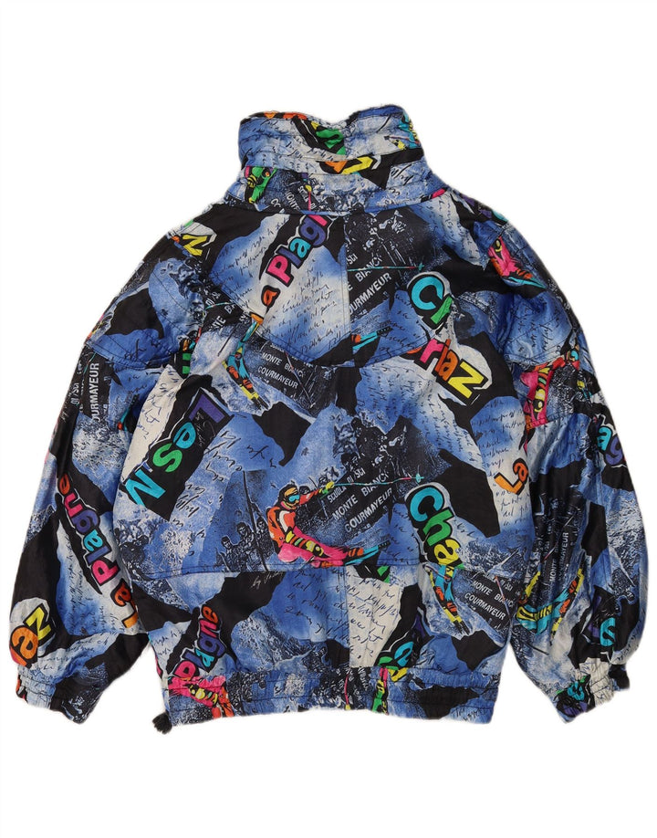 Numero Uno Womens Oversized Graphic Pullover Ski Jacket IT 40 Small Blue