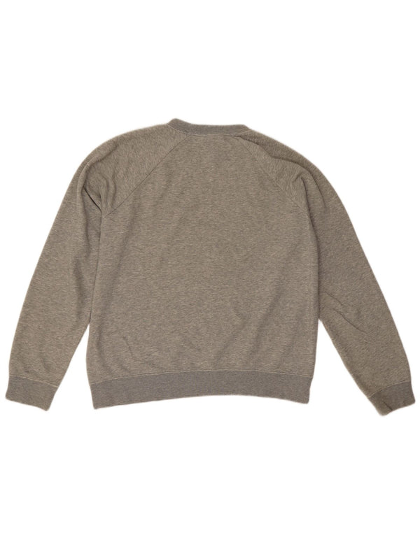 Felpa Nike da donna con grafica ampia e vestibilità ampia, UK 14, cotone grigio medio
