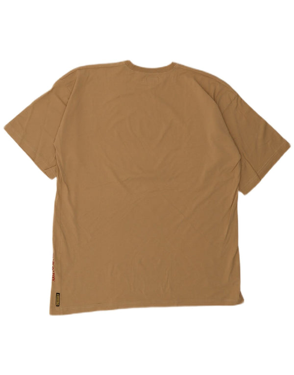 T-shirt grafica da uomo Armani Jeans Top grande in cotone beige