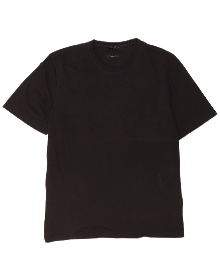 T-shirt regolare da uomo Ted Baker taglia 4 grande in cotone nero