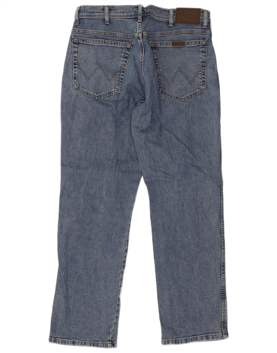 Jeans dritti da uomo Wrangler vestibilità regolare W34 L30 cotone blu