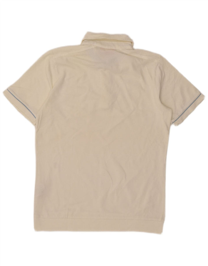 Polo Puma da uomo piccola in cotone bianco