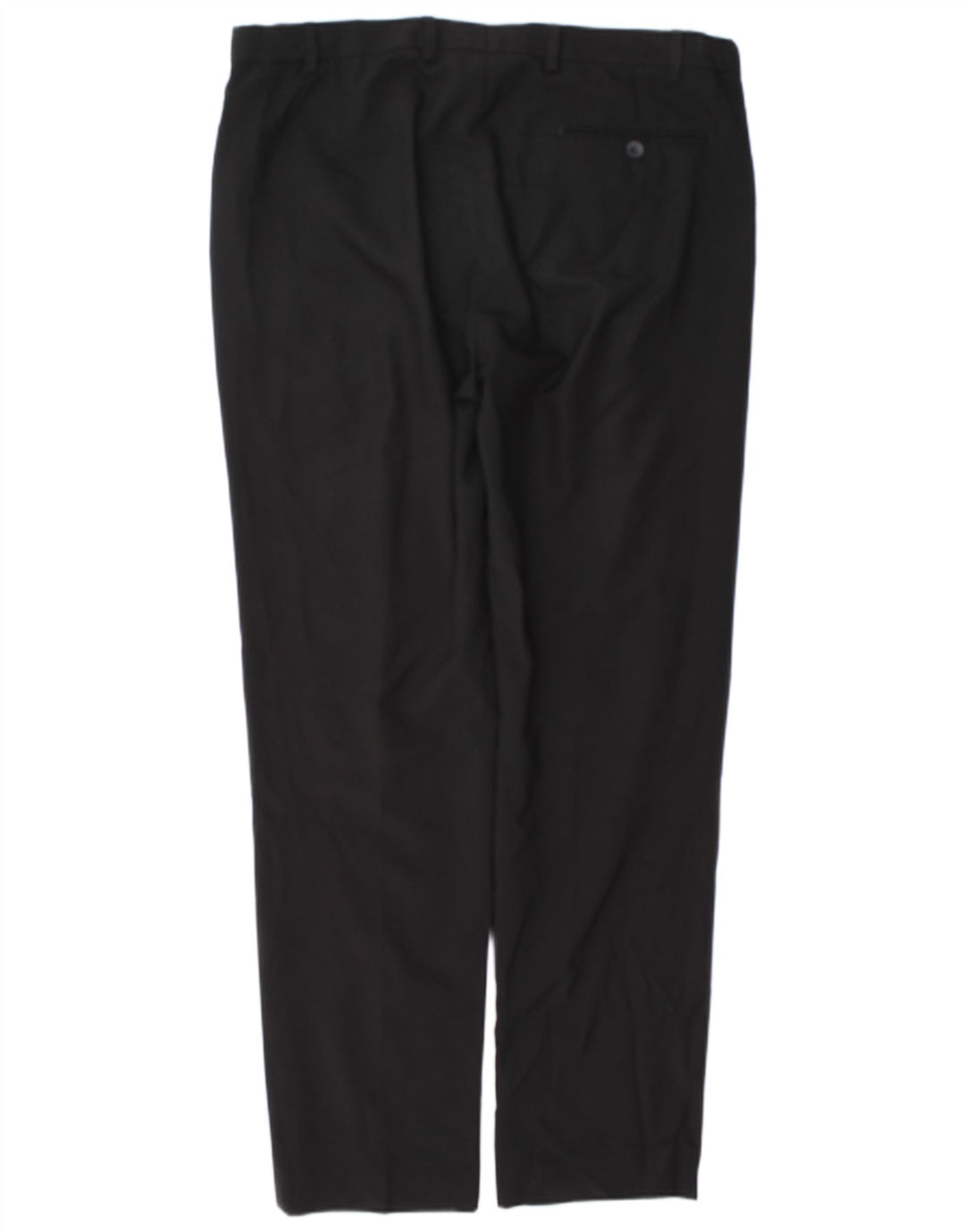 Pantaloni da abito regolari dritti da uomo Marks & Spencer W38 L33 poliestere nero