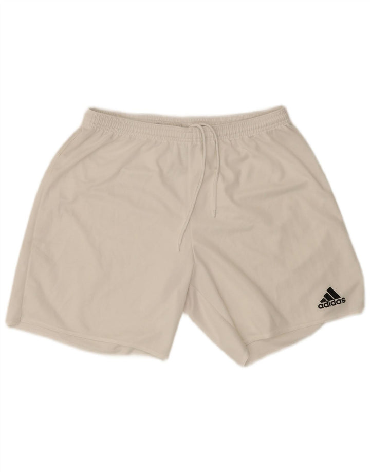 ADIDAS Mens Climalite Sport Shorts Large White Polyester