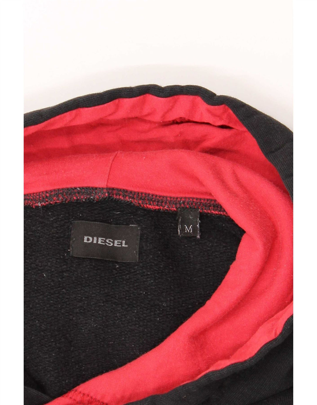 Maglione con cappuccio grafico da uomo Diesel in cotone nero medio