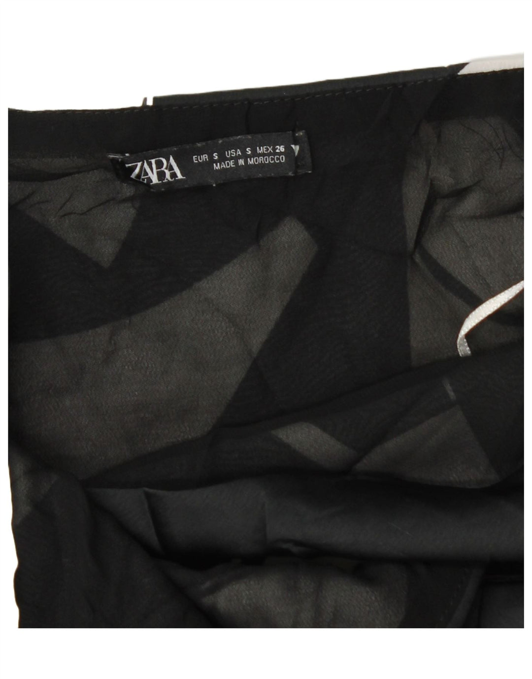 Mini prendisole Zara da donna UK 8 piccolo nero geometrico