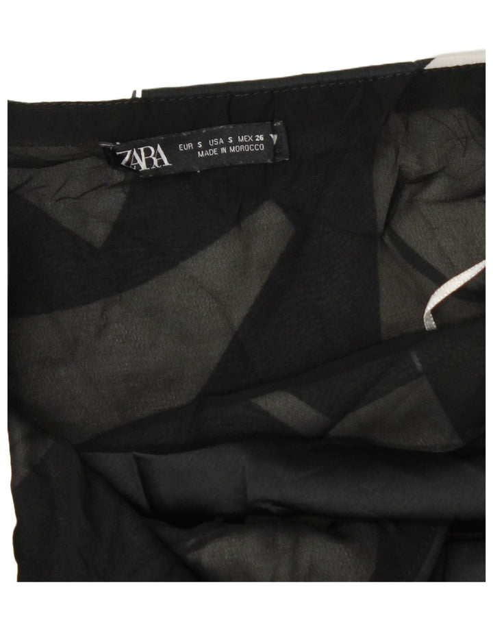 Mini prendisole Zara da donna UK 8 piccolo nero geometrico