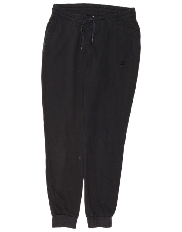 Pantaloni da tuta con grafica ADIDAS da donna Joggers UK 8/10 Small Nero
