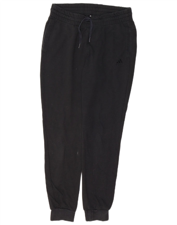 Pantaloni da tuta con grafica ADIDAS da donna Joggers UK 8/10 Small Nero