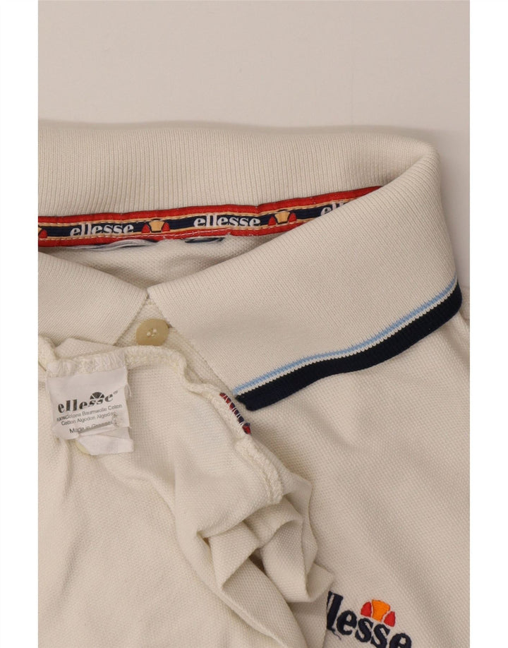 Polo da uomo Ellesse XL in cotone bianco