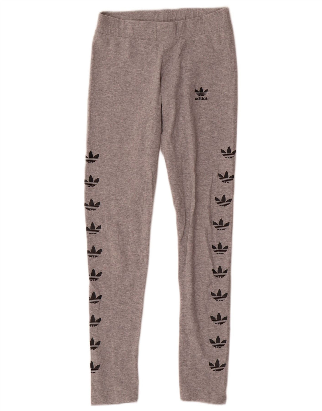 Leggings grafici da donna Adidas UK 8 piccolo cotone grigio