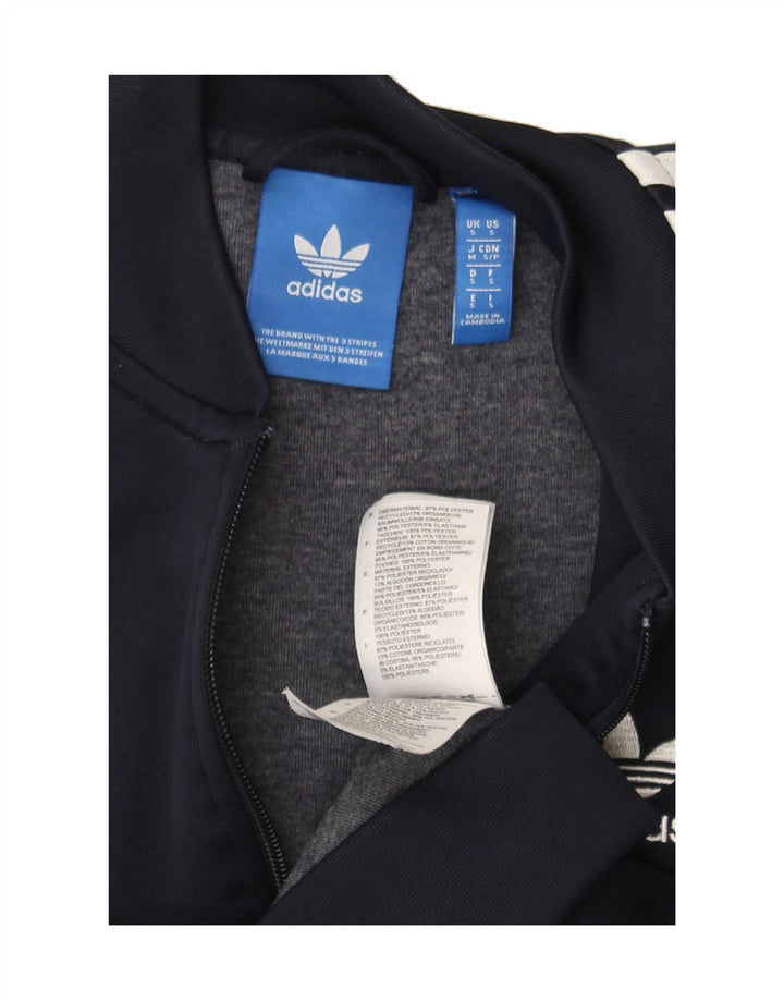 ADIDAS Mens Tracksuit Top Jacket Small Navy Blue Polyester Vintage Adidas and Second-Hand Adidas from Messina Hembry 