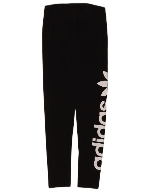Leggings grafici da donna Adidas UK 10 piccolo cotone nero