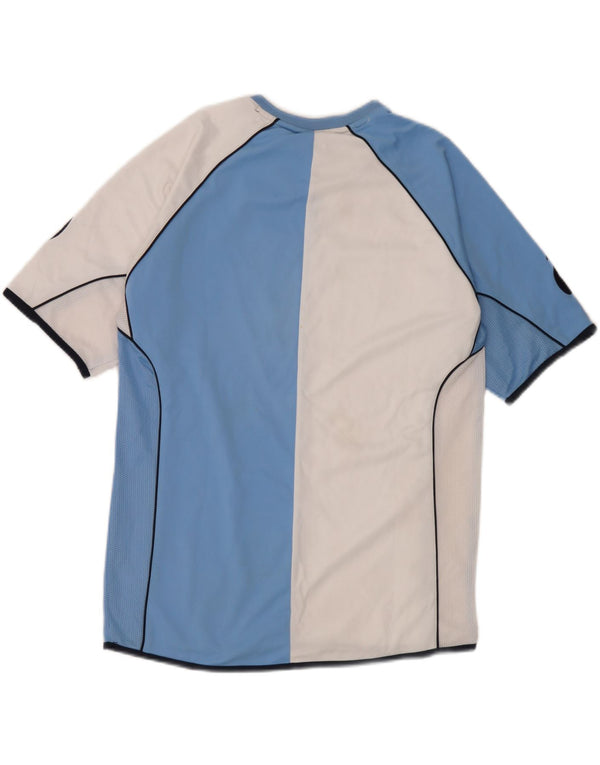 T-shirt grafica da uomo Asics Top in poliestere color block blu medio