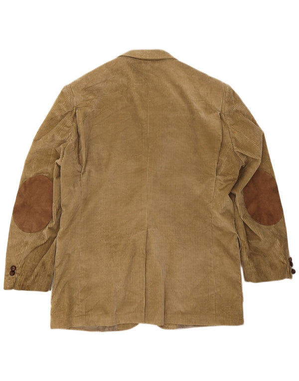 Orvis Mens 3 Button Corduroy Blazer Jacket UK 42 XL Beige