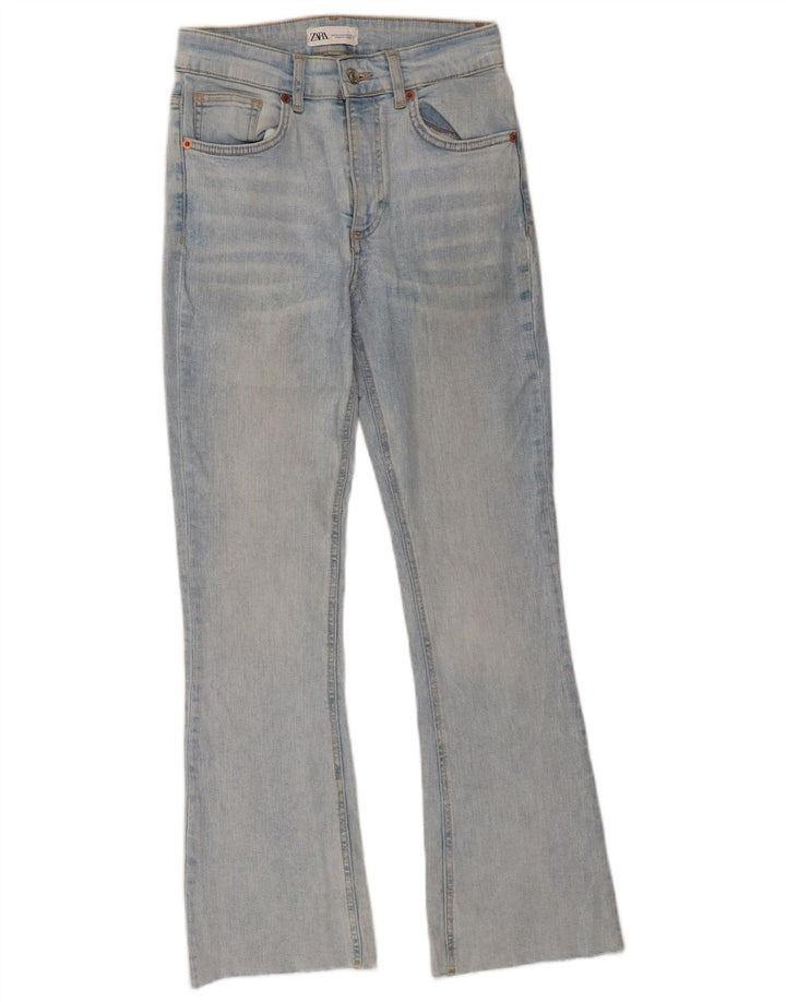 Jeans svasati da donna Zara EU 38 piccoli W28 L27 Blu