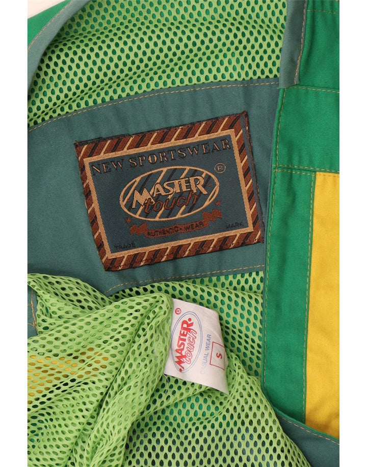 Gilet da uomo Master UK 40 grande in cotone color block verde