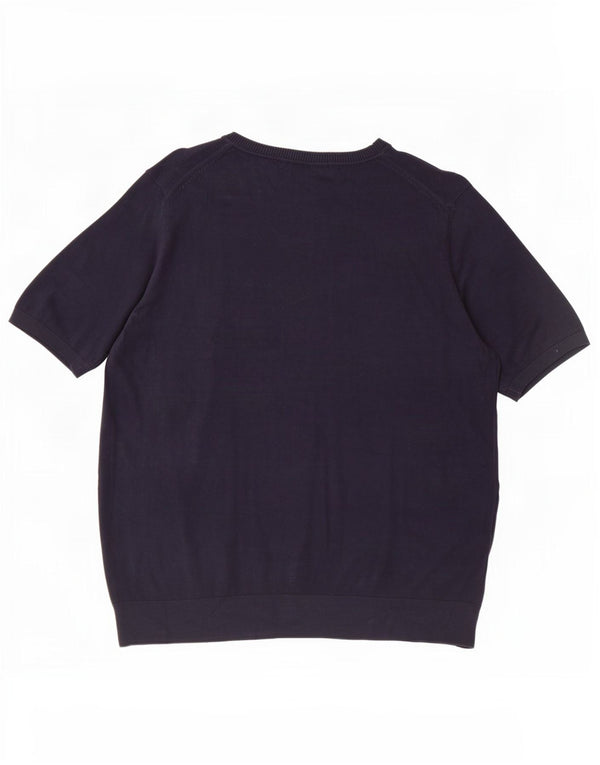 Maglione maglione girocollo da donna Marks & Spencer UK 18 XL Blu navy