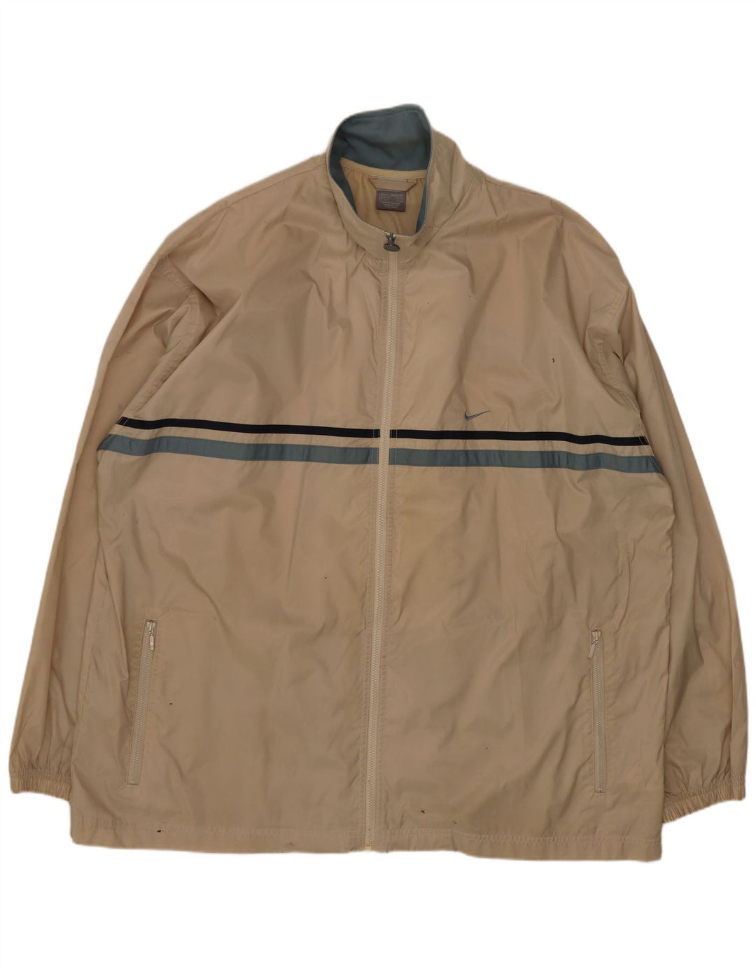 Giacca da tuta da uomo Nike 2XL Poliestere a righe beige