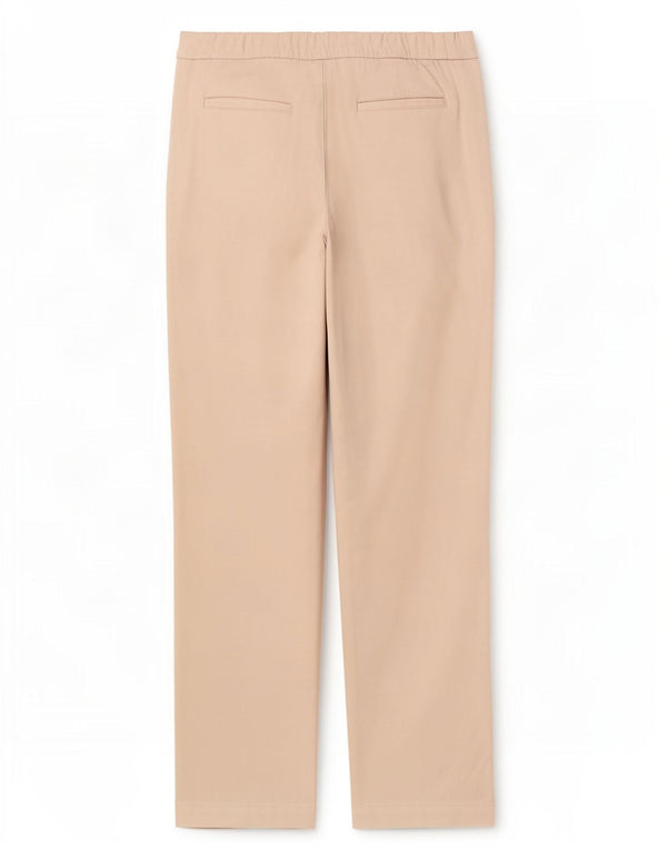Pantaloni capri dritti a vita alta da donna Reiss UK 10 piccoli W27 L21 Beige