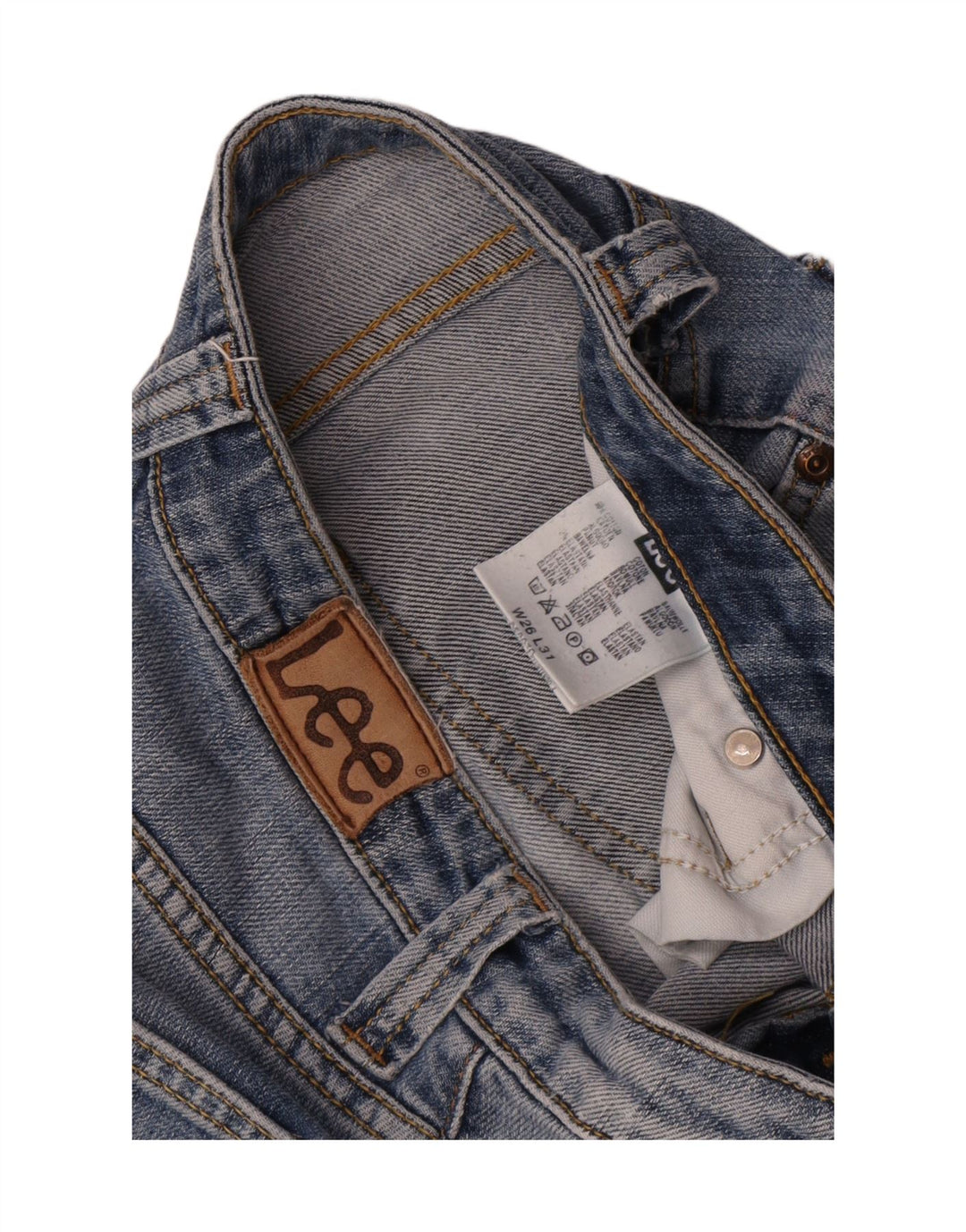 Jeans svasati da donna Lee W26 L31 cotone blu