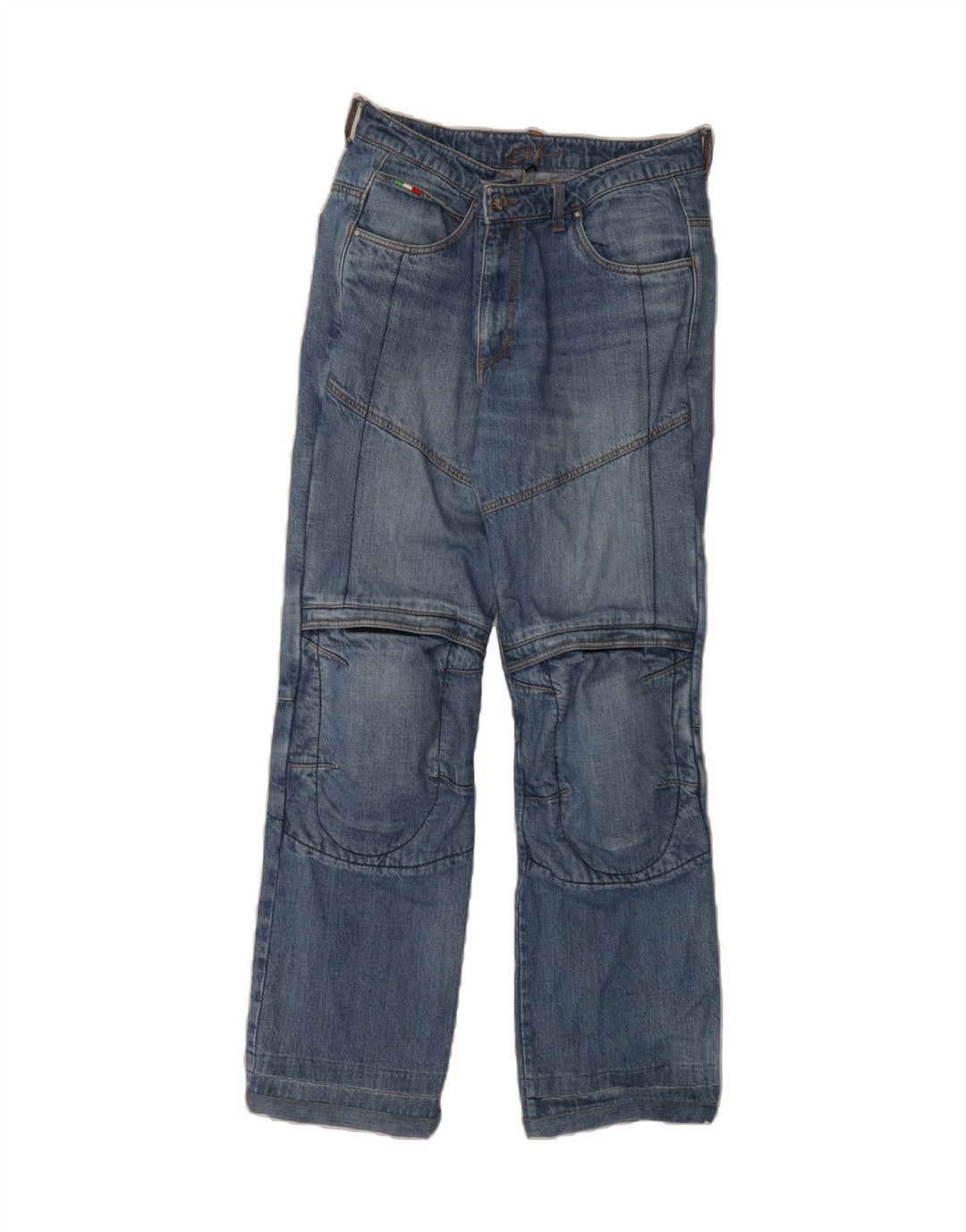 VANUCCI Mens Racer Straight Jeans IT 52 XL W36 L32 Blue Vintage Vanucci and Second-Hand Vanucci from Messina Hembry 