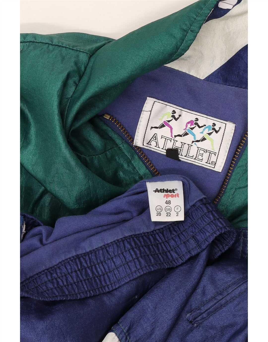 ATHLETA Giacca da ginnastica da donna con grafica Top Jacket UK 22 3XL Verde Colourblock