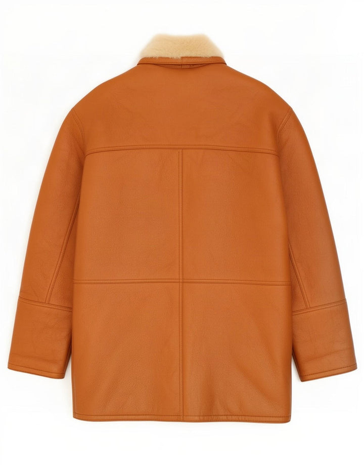 Giubbotto in shearling vintage da uomo IT 52 XL Marrone