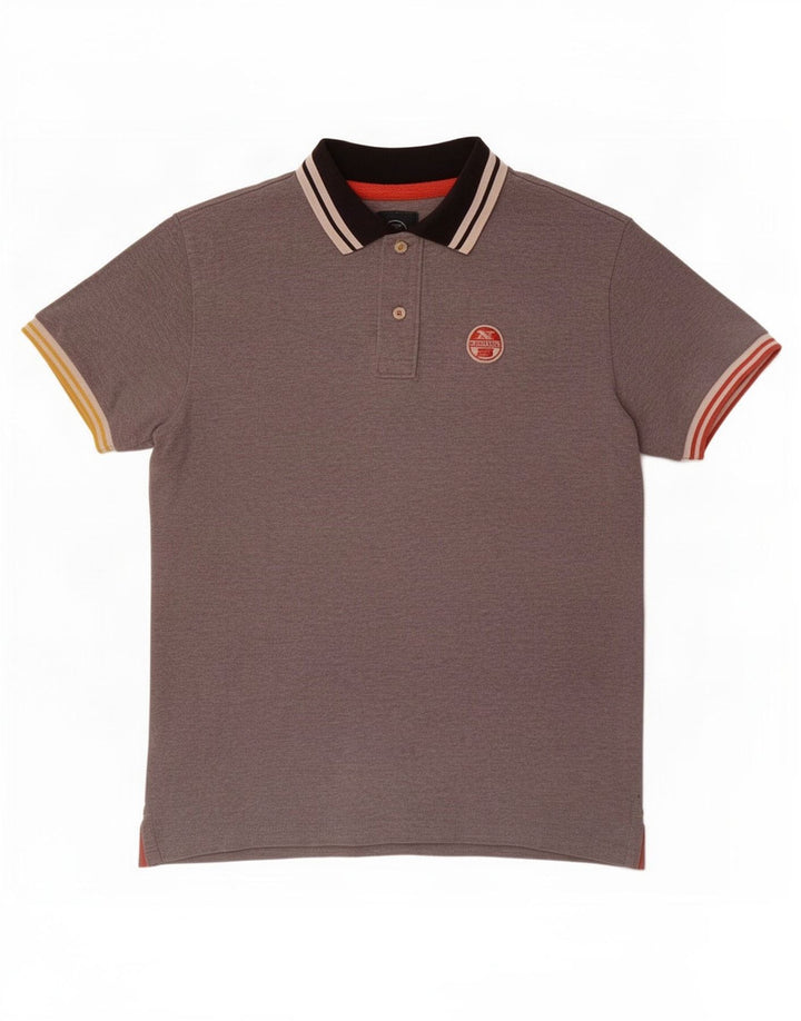 Polo da uomo North Sails in cotone grigio medio