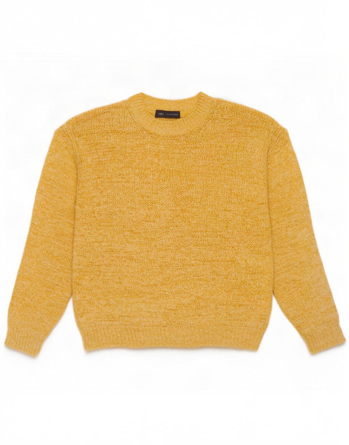 Maglione maglione girocollo da donna Marks & Spencer UK 14 giallo medio