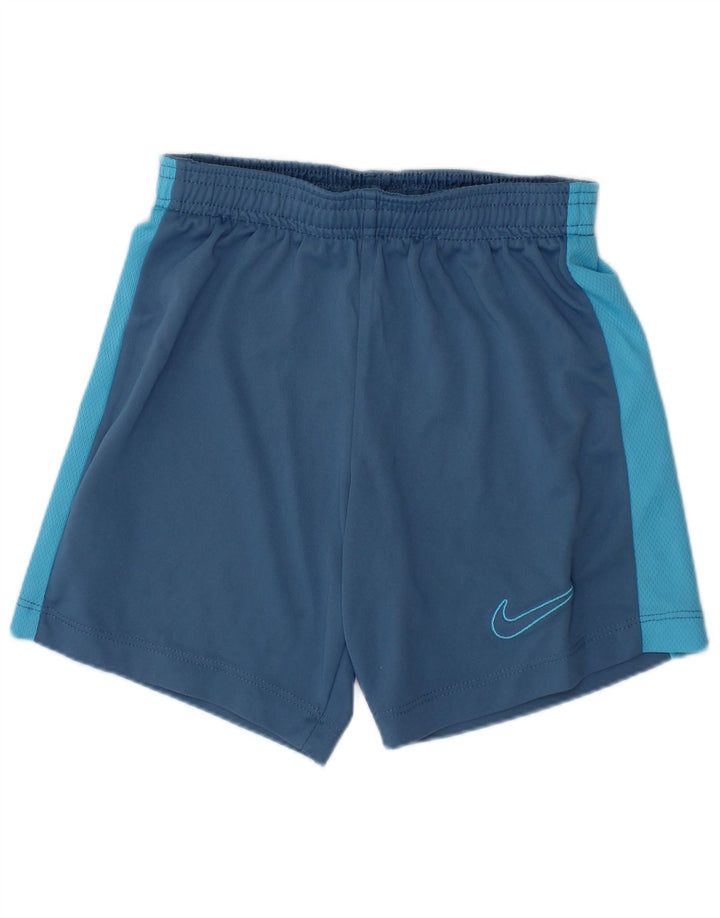 Pantaloncini sportivi Nike da ragazzo 7-8 anni XS Blu Colourblock in poliestere