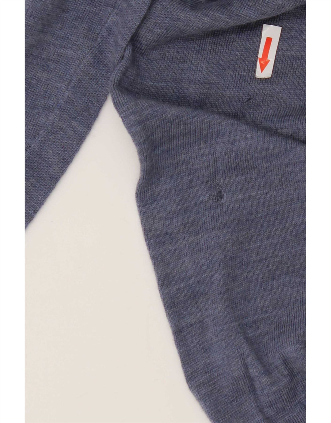 Maglione da uomo con scollo a V Celio XL in lana merino screziata blu