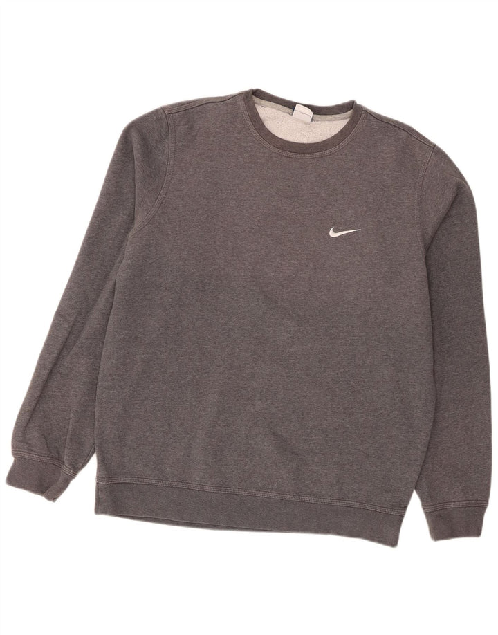 Felpa Nike Uomo Maglione Large Grigio Cotone