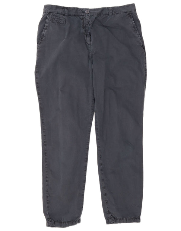 Pantaloni chino da jogging da donna Marks & Spencer UK 14 Large W34 L28 Blu navy
