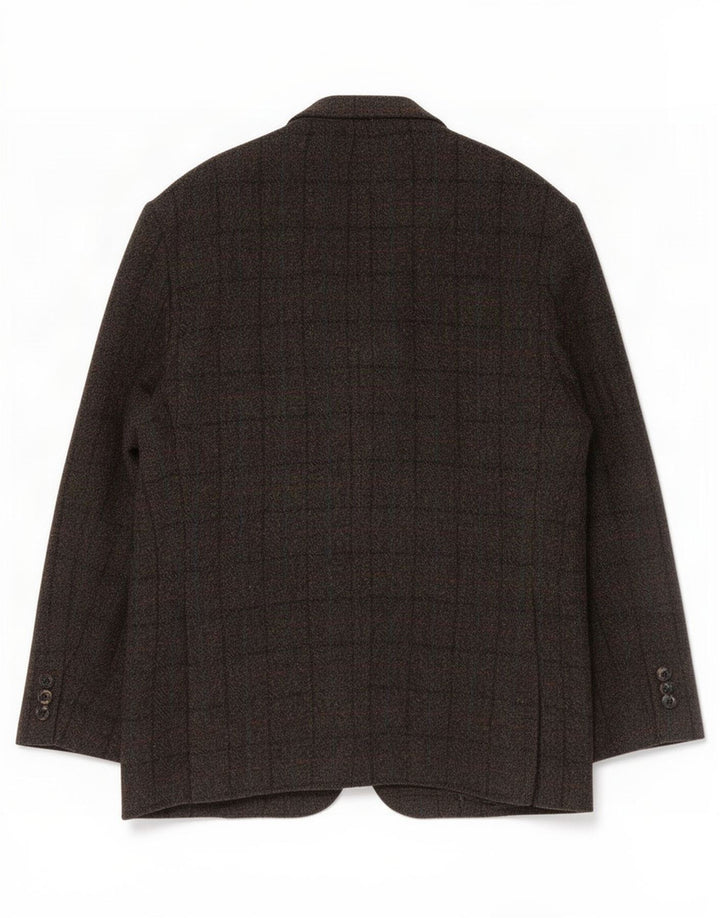 Giacca blazer da uomo in tweed Harris Marks & Spencer UK 42 grande motivo kaki