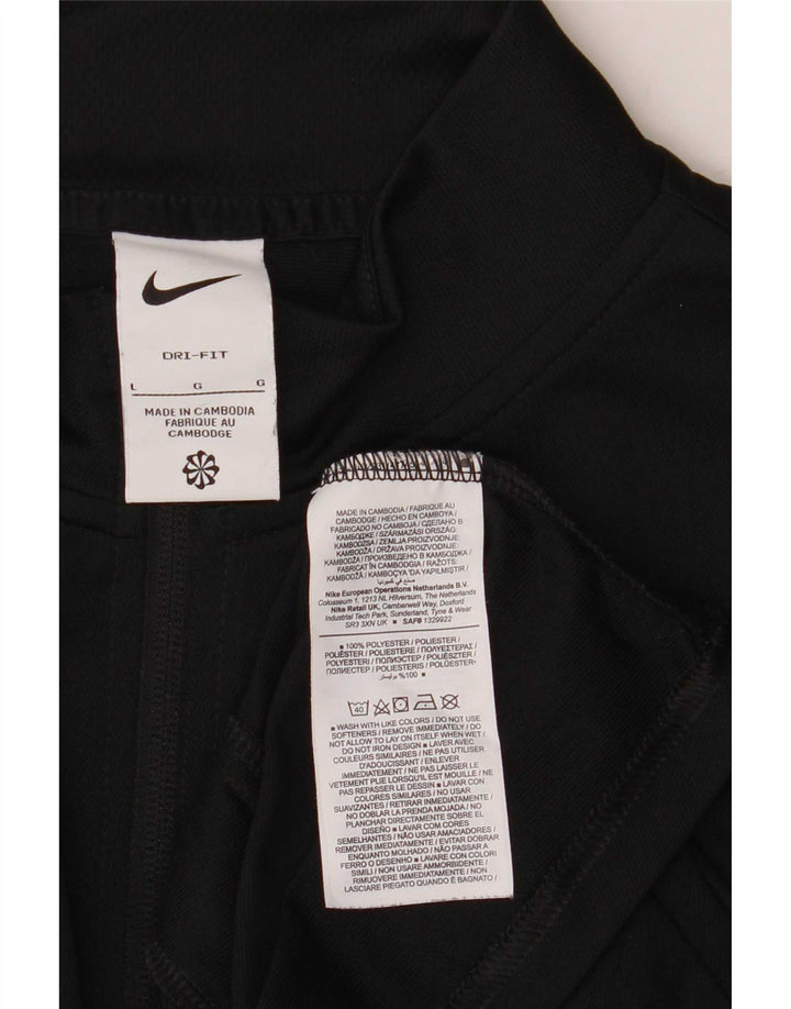 Giacca da ginnastica da uomo Nike, giacca grande, nera, in poliestere