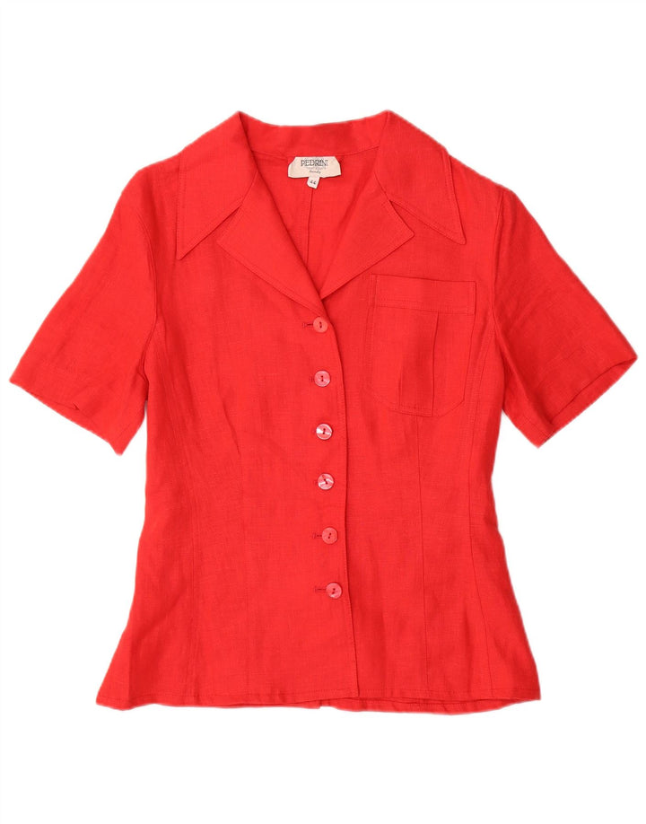 GB.PEDRINI Set gonna 2 pezzi da donna IT 44 medio W26 Lino rosso