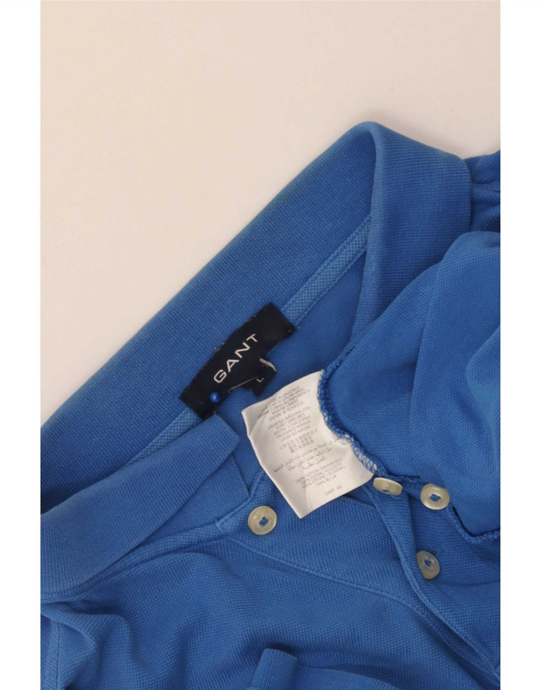 Polo da uomo Gant grande in cotone blu