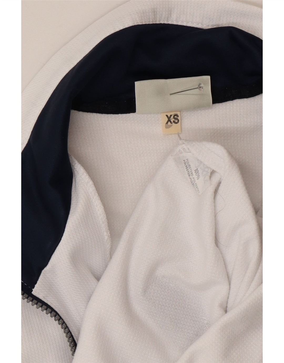 Giacca da ginnastica ASICS da uomo, vestibilità ampia, XS, poliestere bianco
