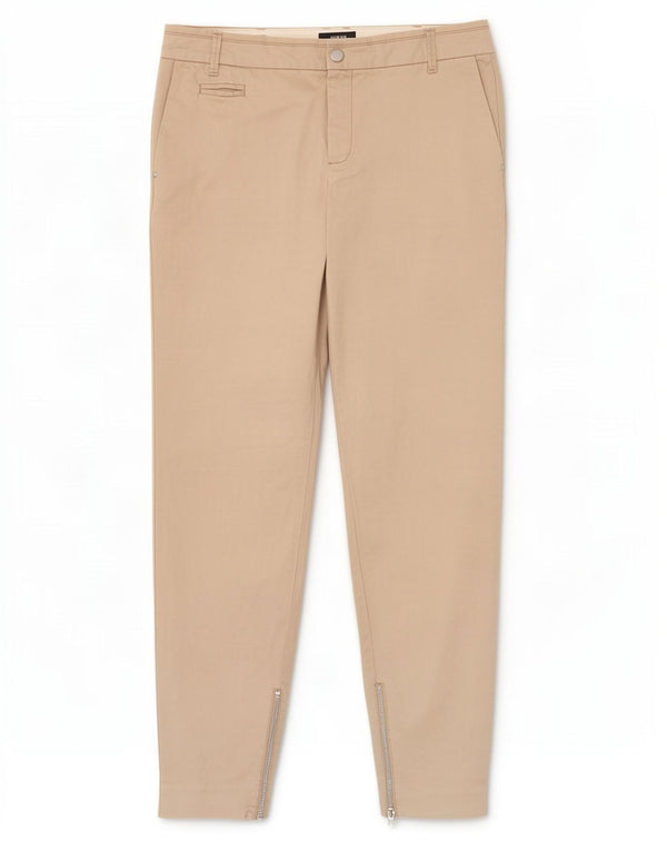 Zara Womens Slim Chino Trousers Medium W28 L29 Beige Cotton