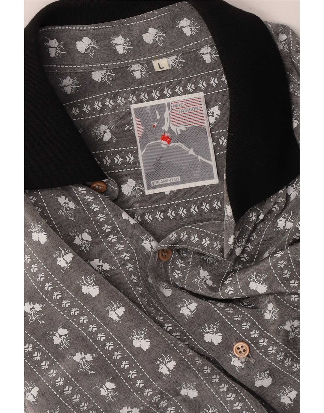 Camicia da uomo Mac grande floreale grigia