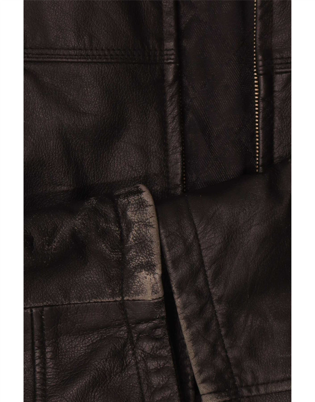 Giacca in pelle vintage da uomo IT 54 XL Nera