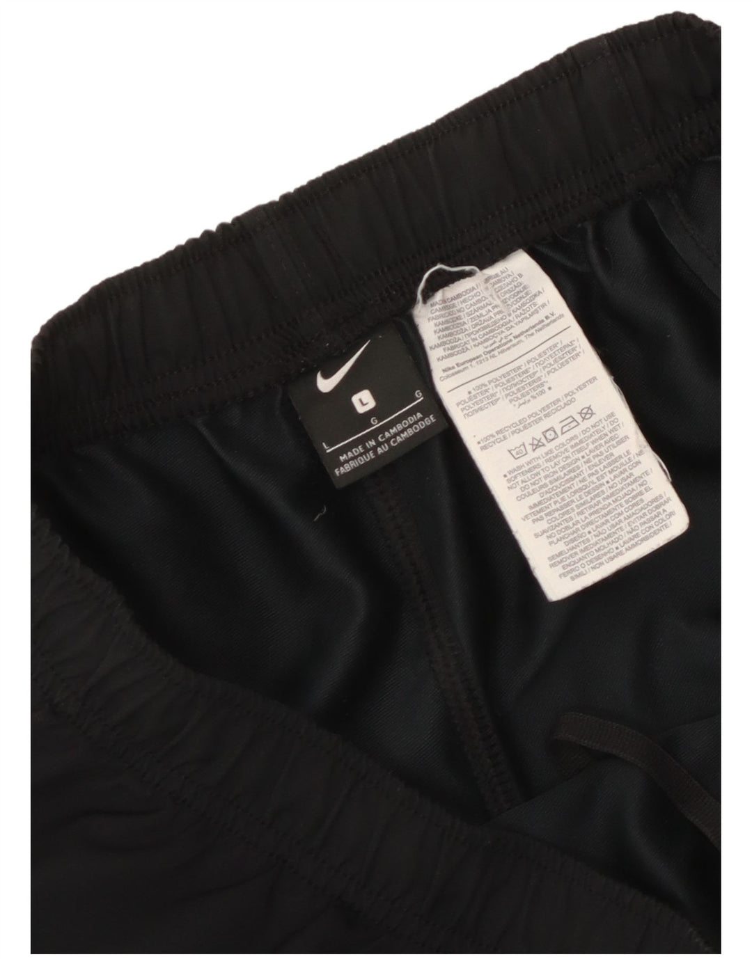 Pantaloncini sportivi grafici Nike da donna UK 16 grandi poliestere nero
